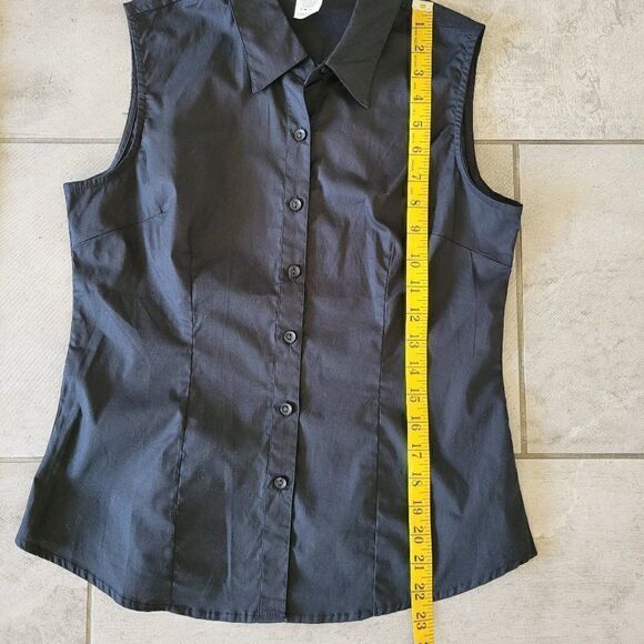MOJO  Black Top  button down shirts size M‎ - Picture 4 of 5